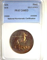 1975 Rand NNC PR67 CAM South Africa SILVER PROOF