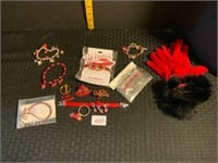 Red Hat Jewelry Keychain Brooches Bracelets