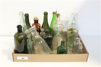 VARIOUS LOCAL GLASS AND ADVERTISING BOTTLES