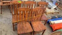 5 wood dining chairs