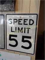 Metal SPEED LIMIT 55 Traffic Sign