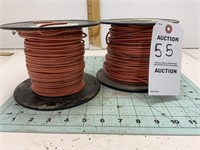 2 Partial Rolls of 12 Gauge Orange Electrical Wire