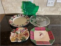 5 Christmas Plates (Incl. Pfaltzgraff, Fitz &