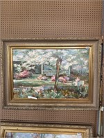 Vintage painting artist signed Alan Cote 43x32