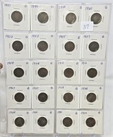 Sheet w/(12) V-Nickels; 8 Buffalo Nickels