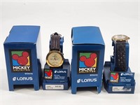 2) LORUS DISNEY MICKEY MOUSE WATCHES