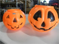 2- Vintage Halloween Candy Buckets Jack o lantern