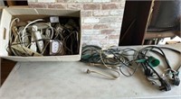LARGE BOX OF EXTENSION CORDS, STRIP OUTLETS,