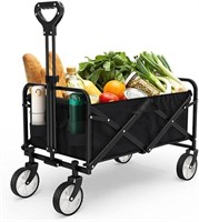 Folding Wagon, Collapsible Wagon Garden Cart Heavy