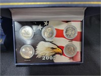 2007 STATE QUARTER COLLECTION - 5 COIN SET AND