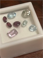 Collection of (8) Gems in Protective Cubed