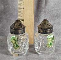WATERFORD CRYSTAL SALT AND PEPPER SHAKERS
