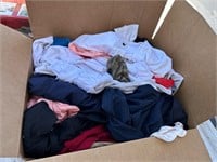 Miscellaneous box of new and used clothes