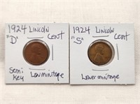 1924-D Semi Key & 1924-S Cents