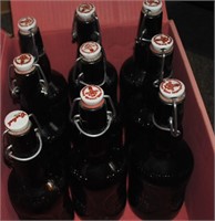 9 german beer bottles