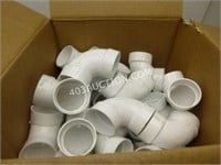 Lot of 50+ White PVC Pipe Elbows