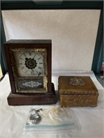 Mantle clock and trinket box