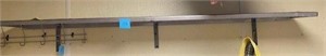 Stainless steel wall shelf with supports 8' x 12"