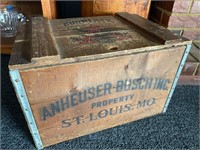 Vintage Anheuser Busch Lidded Crate