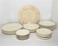 Wedgwood "Patrician" Plates, Saucers, Platter &