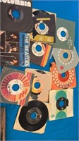 45’s records, Beatles, night train, Fleetwood