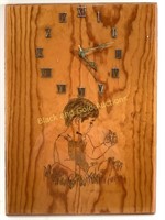 Wooden Handmade Glazed Wall Clock