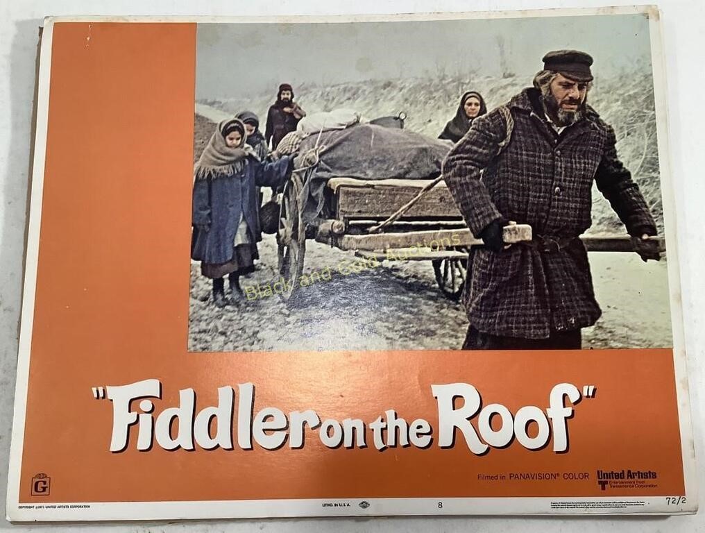 (8) 1971 "Fiddler on the Roof" Movie Poster Prints
