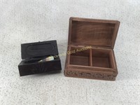2 Small Wooden Chests & More