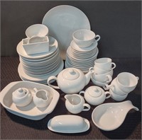 White Dinnerware Lot 61-pc - Various Makers