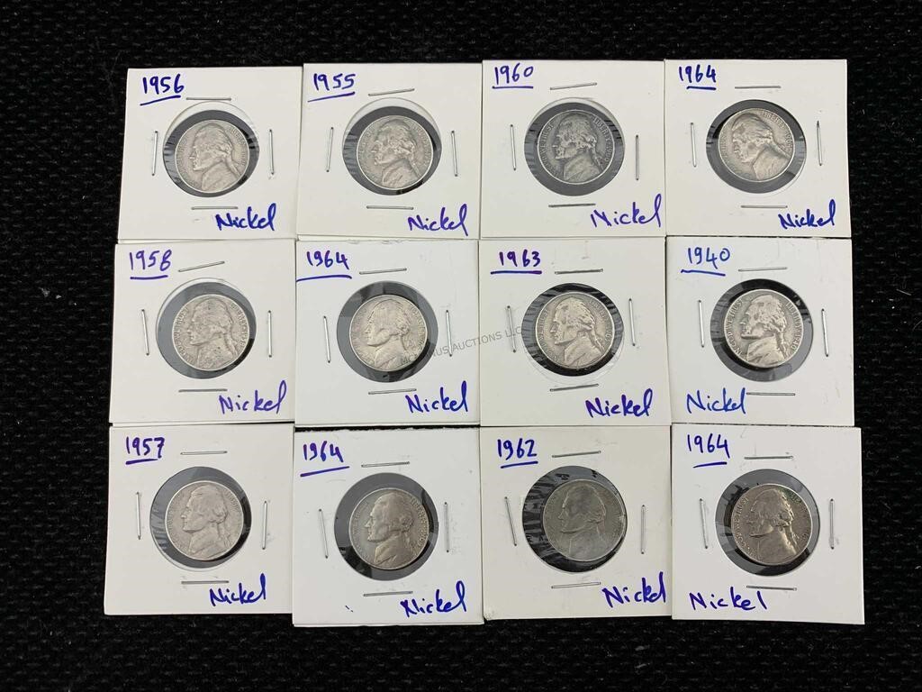 Assorted Nickels in Flips