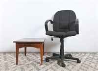 Office Chair & Vintage Side Table