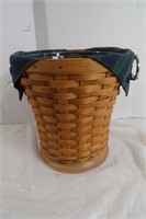 Longaberger Basket(8"Rdx9"H) & Liner/Protector