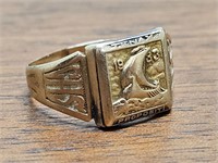 14k tenax propositi gold ring (cut band)