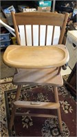 Wooden High Chair 37” T