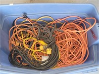Bin of extension cords