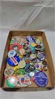 Big collection of early buttons