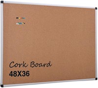 N4049  XBoard Corkboard Memo Board 48x36 inch