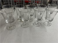 9 Fostoria juice glasses