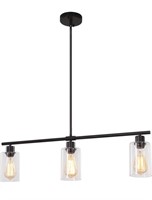 3 Lights Black Chandelier Pendant Light Fixture