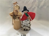 Pair of Hand Made Dolls-One is a Husk Doll(Czechos