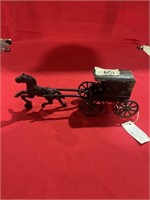 Cast iron horse carriage