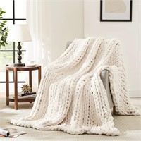 L'AGRATY Chunky Knit Blanket 50x60