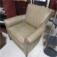 LEATHER THUMB BACK ARMCHAIR