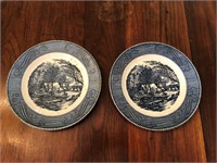 Vintage Currier & Ives Decorative Plates