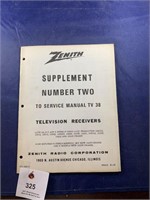 Zenith Supplement #2 service manual TV receivers