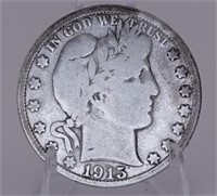 1915-D Barber Half Dollar