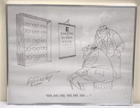 Autographed Comic Strip in Metal Frame
