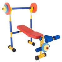 Hey! Play! Kids Weight Bench Set - Toddler Gym for