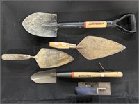 Small Shovels & Cement Trowels.