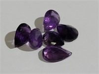 12 - 10mm AMETHYST GEMSTONES ONLY 6 SHOWN